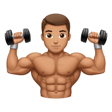bodybuilder laying down abs exercise sticker