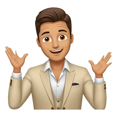 Happy Rock Pop Music Male Singer in his 30s dressed with style sticker