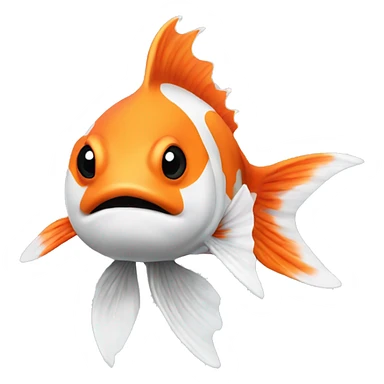 Karp koi white and black  sticker