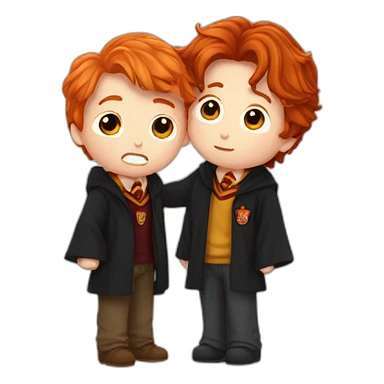 Harry potter kissing Ronald Weasley sticker