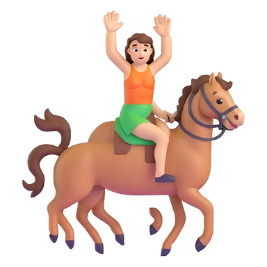centaur waving, friendly expression sticker