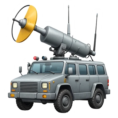 vehicle with electronic warfare equipment without gun sticker