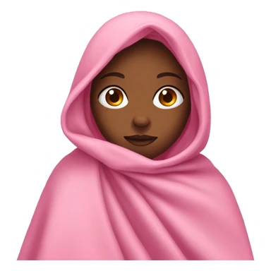 Girl in a pink blanket  sticker