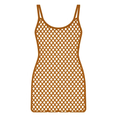 flat vector crochet swim coverup dress sticker