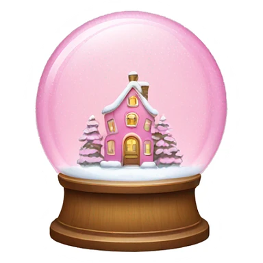 Pink snow globe sticker