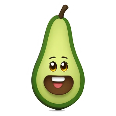 Smiling avocado sticker