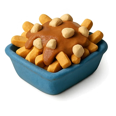 claymation style poutine sticker