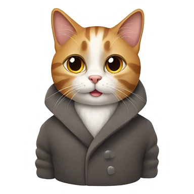 cat wearing coat sticker