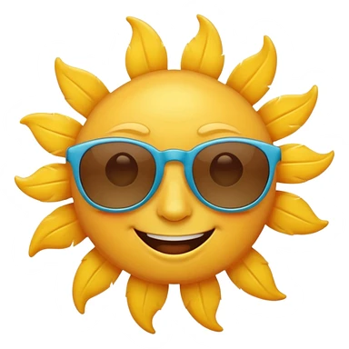 cheerful sun wearing sunglasses sticker