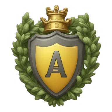 A crest with an $ in the middle sticker