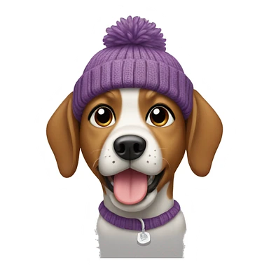 dog wearing a beanie sticker