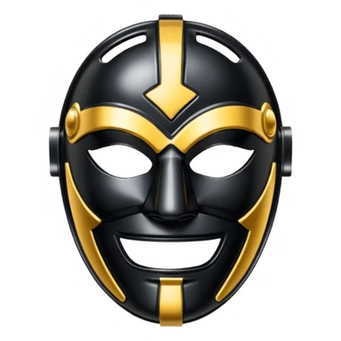 Masque noir de gardien de hockey sticker