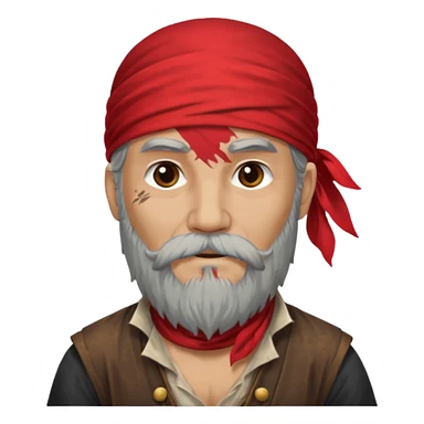 Pirate with very Long Beard. sticker