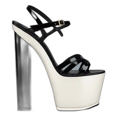 Ysl TRIBUTE PLATFORM SANDAL black PATENT LEATHER sticker