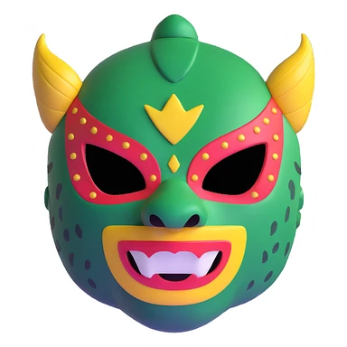 Louisiana themed luchador mask with alligator design and bayou elements sticker
