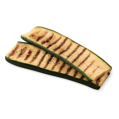 Realistic style grilled zucchini slices inspired by the reference image, natural details, no background. sticker