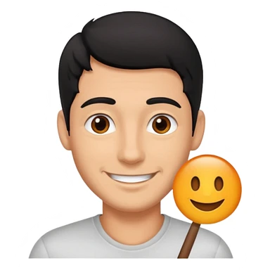 Diversión hombre moreno solo cabeza  sticker