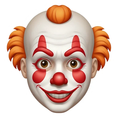 Clown WITH WHITE STROKE sticker