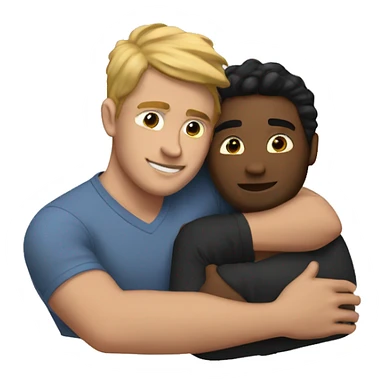 me and my boyfriend hugging on bed sticker