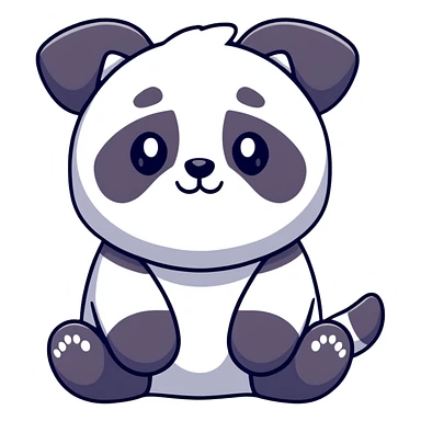 Cute Panda stuff animal dog toy sticker