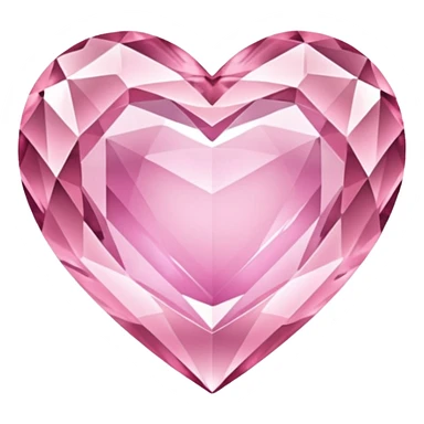 light pink crystal heart sticker
