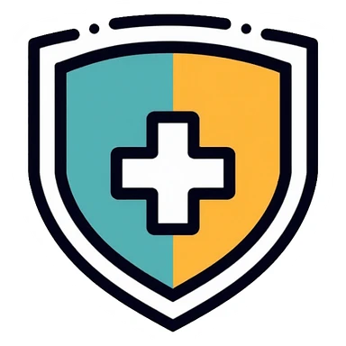 Shield representing immune system protection sticker