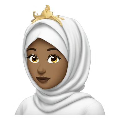 Sleeping beauty hijab white  sticker