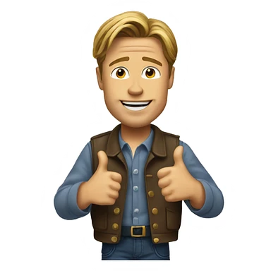 Brad Pitt giving thumbs up sticker