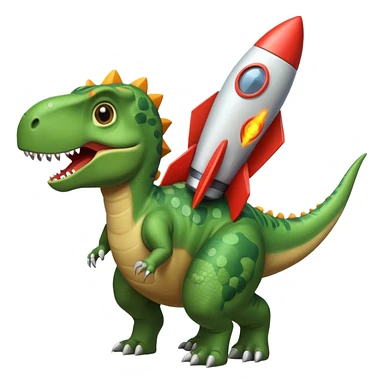 Dinosaurs with Rocket sticker