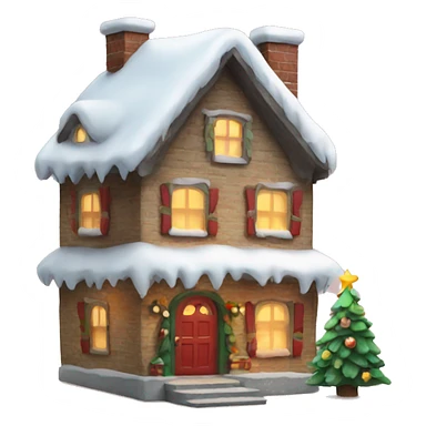 Cute Christmas house sticker