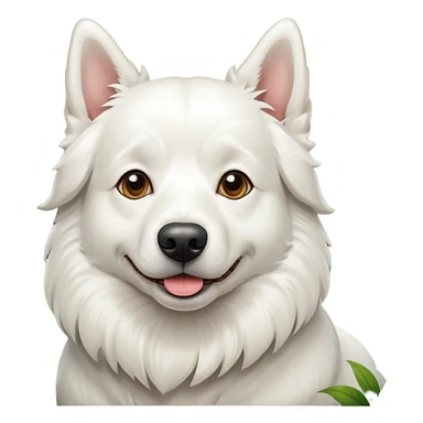 snowy dog in nature sticker
