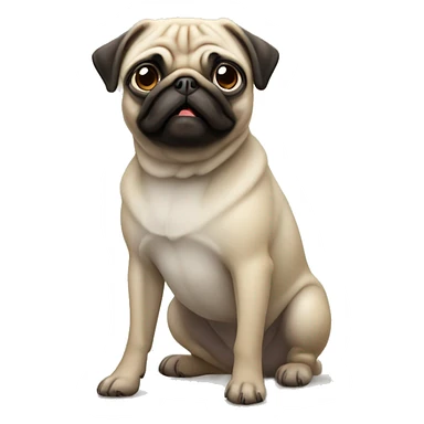 Pug in pijmas sticker