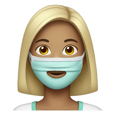 Face mask girl sticker