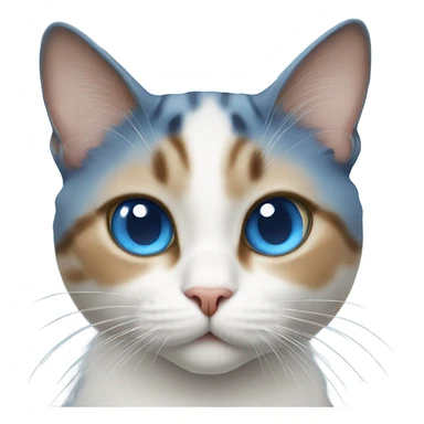 Blue eye cat blowing a kiss  sticker