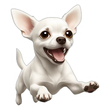 white chihuahua jumping sticker