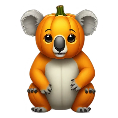 pumkin koala sticker