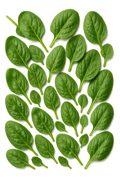 spinaci vista dall'alto, iperrealistiche 4k sticker