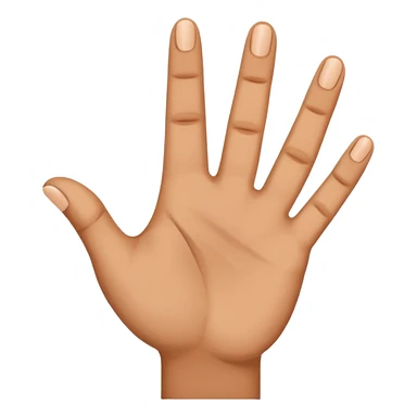 Create hand gesture with three fingers shaped downward in the shape of a letter M sticker