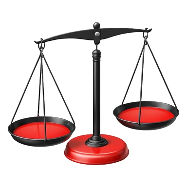 Hanging Balance Scale red black  sticker