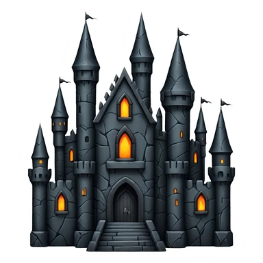 Gothic black evil castle sticker