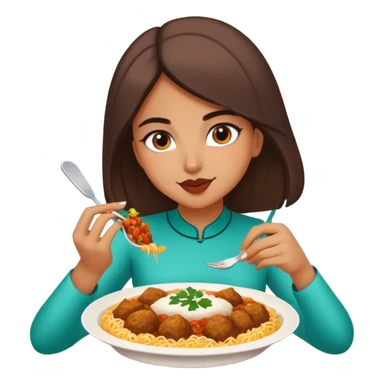 Girl eating Persian food  sticker