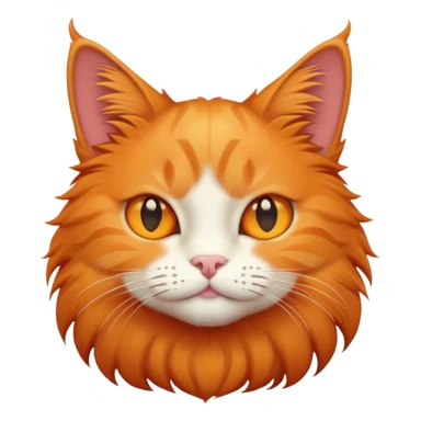 Gata naranja sin color blanco sticker