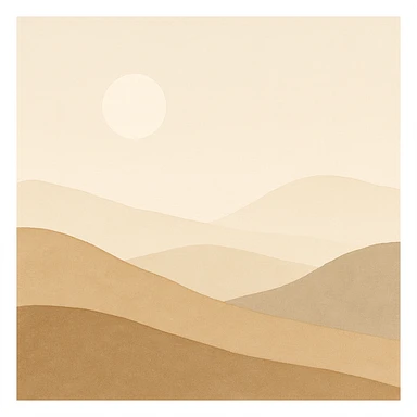 minimalist landscape, simple and serene, general style sticker