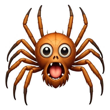 Surprised spider with eyes popping out of its head looking funny  sticker