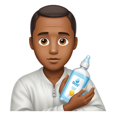 Diddy holding baby oil sticker