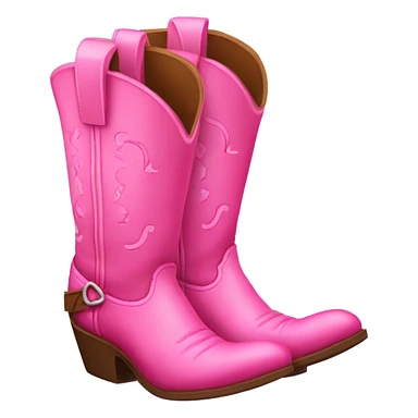 Pink pair of cowboy boots sticker
