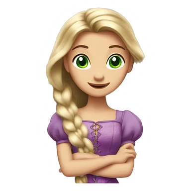 Rapunzel with green eyes sticker