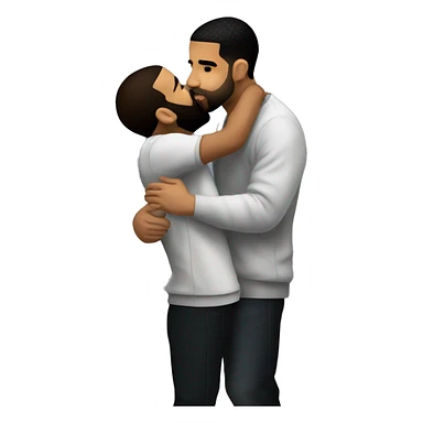 Drake kissing drake sticker