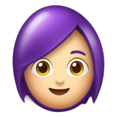 egg plant in girl sticker