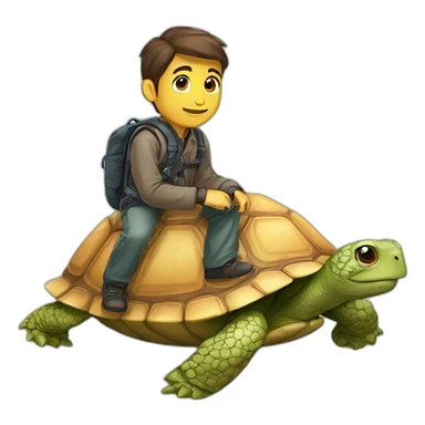 Moutre sur tortue sticker